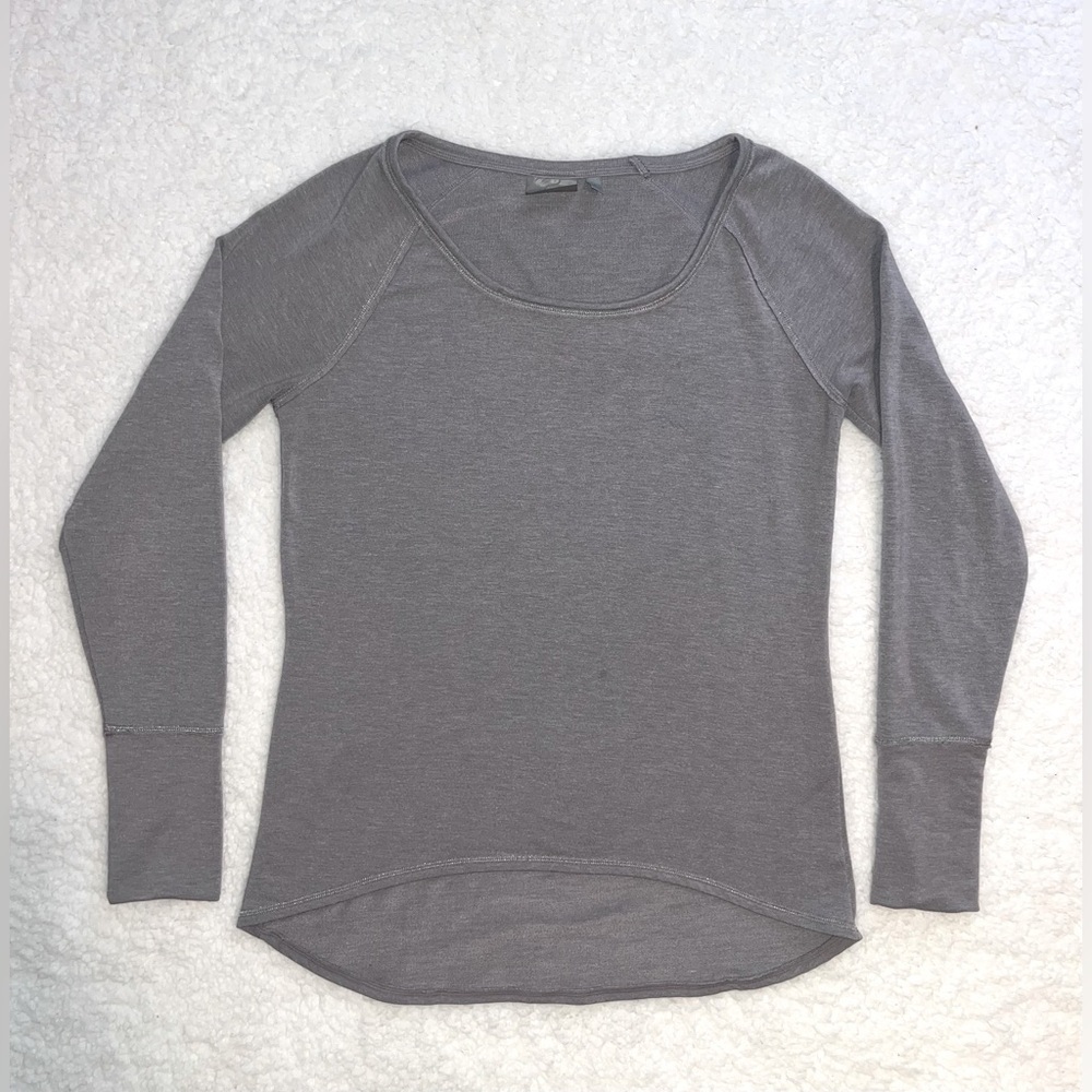 Athleta French Terry High Low Long Sleeve Top Small